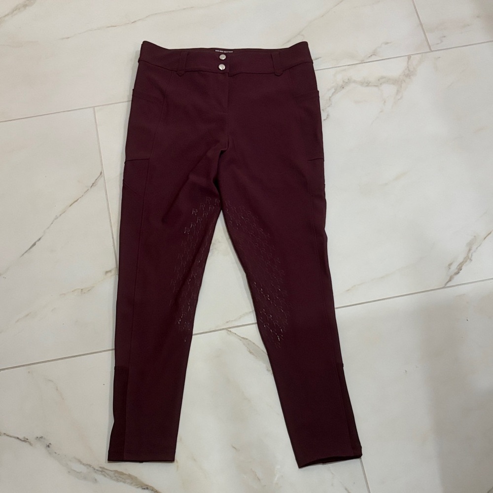 Maroon Women's Stretch Riding Breeches